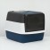 Closed transparent toilet 51 x 34 x 37 cm, blue+scoop
