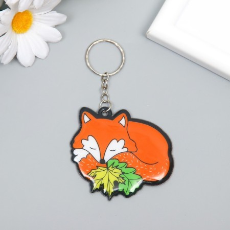 PVC keychain "Sleeping fox" 5.8x6.4 cm