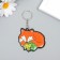 PVC keychain "Sleeping fox" 5.8x6.4 cm