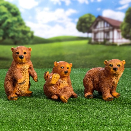 Garden figure "Bear Bear", set of 3pcs, 42x18x24cm