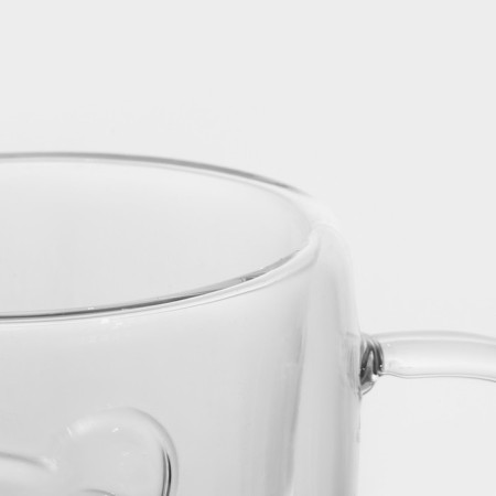 Glass mug with double walls "Panda", 300 ml-5