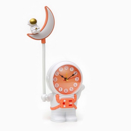 Clock - an alarm clock "Cosmonaut" for children, 2 modes, dial D -9 cm, 15 x 28 cm-2