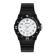 Watch of wrist-quartz children, d-3.5 cm, luminous, waterproof, silicone strap, black