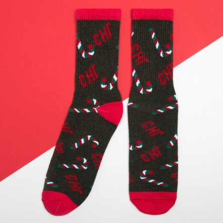 New Year's socks KAFTAN "New Year" size 41-44 (27-29 cm), green color