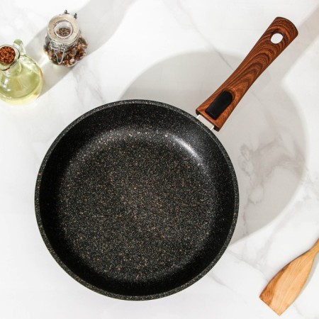Granit Ultra pan, d = 26 cm, glass cover, removable handle, anti -stick coating-1