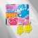 Earrings Acril Smile melting, yellow-white color in silver