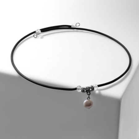 Choker "Pearl" drop on a velvet cable, 20 cm