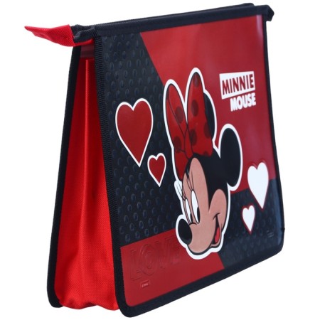 A4 labor folder, with a zipper, with the effect of metallic, Minnie Mouse-2