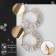 Earrings with rhinestones "Flash" circle, white color in gold