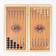 Flying backgamers, wooden board 50 x 50 cm, with a field for playing checkers