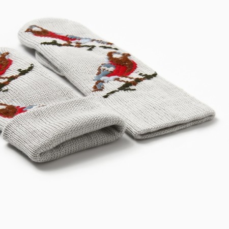 Mittens female, dark gray color, size 18-2