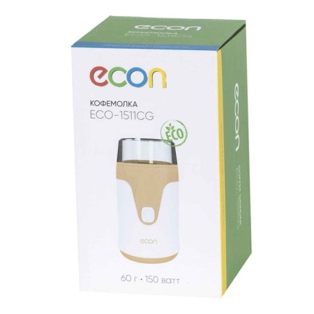 Electric coffee grinder ECON ECO-1511CG, 150 watts, 60 g, white-beige color-8