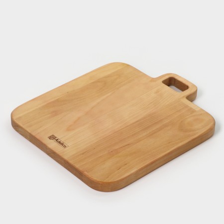 Board for serving with the Author's handle, 24 × 28 × 1.8 cm, array of birch, natural color-6