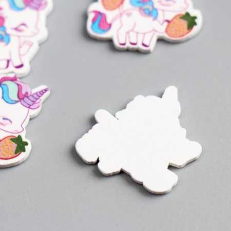 Decor for creativity Tree "Unicorns and Rainbow" set of 10 pcs 2.2x2.4 cm-2