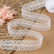 Capricon lace, 30 mm × 10 ± 1 m, white color
