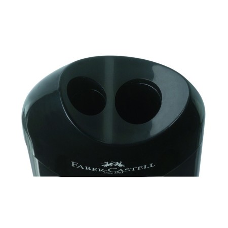 Faber-Castell sharpener with container 2 holes, black-10