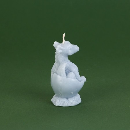 Interior curly candle "Dragon", gray, without aroma-3
