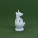 Interior curly candle "Dragon", gray, without aroma