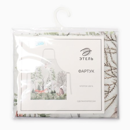 Apron Ethel "Forest Tale" 60x70cm, 100% HL, sarzha 190 g/m2-5