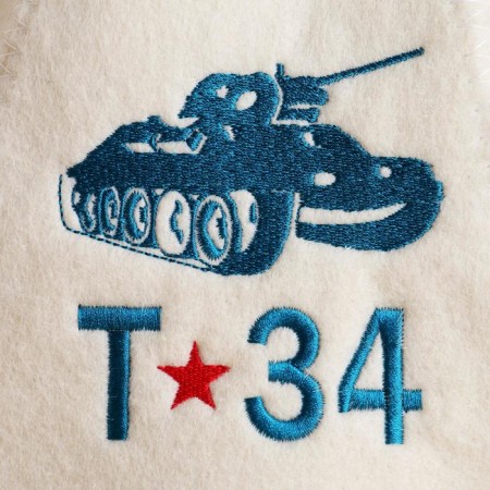 T-34 Bath cap, felt, white-1
