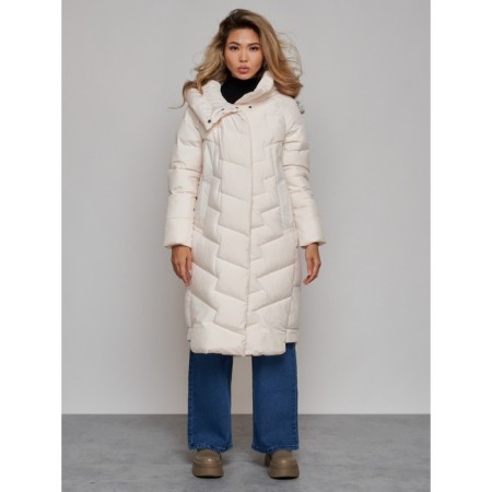 Coat insulated winter female, size 48, beige color