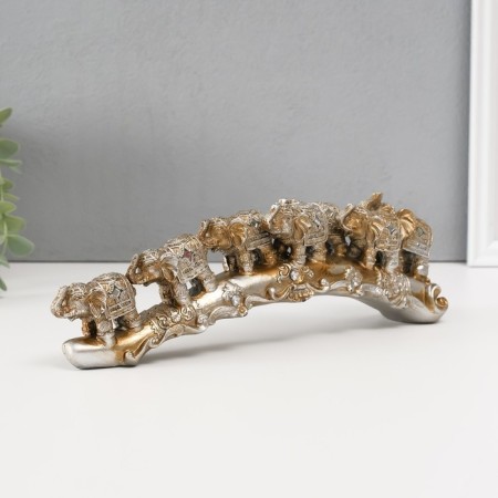 Souvenir Polystone Straza "7 Elephants" 9x29x6 cm-2