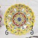 Rishtan ceramics "Flowers", 23 cm, yellow fruit