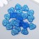 Decor for creativity Plastic "Heart" holography blue set 20 pcs 1.6x1.6 cm