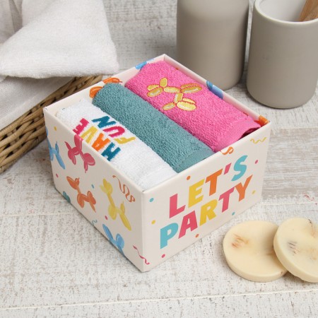 Set of terry towels "Air Ball" 30x30 cm - 3 pcs, 100% cotton 340 g/m2