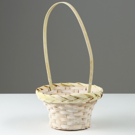 A set of wicker baskets, D16x10/31 cm, d19x11x33 cm, d21x12x35 cm, 3 pcs, yellow, bamboo-2