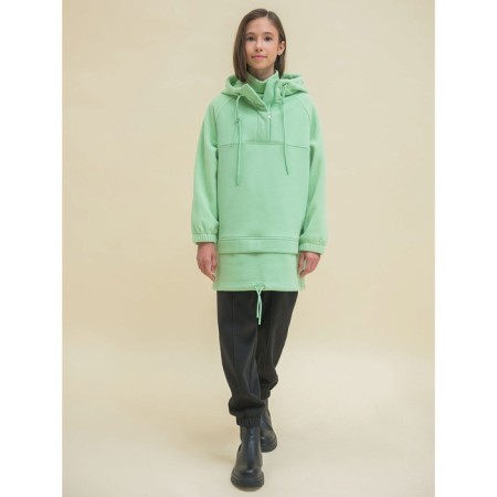 Sweatshirt for girls, height 122 cm, olive color-11