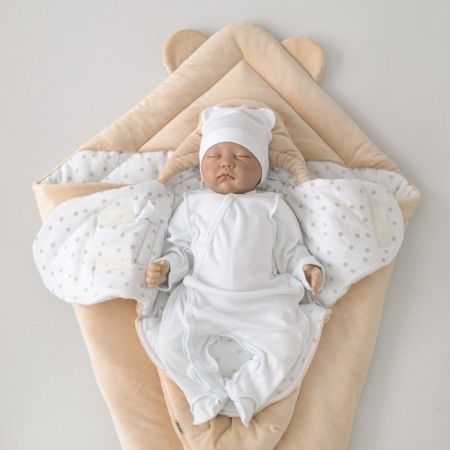 Set for discharge Winter Kinderlitto "Bear", 5 items, height 56-62 cm, beige color-2