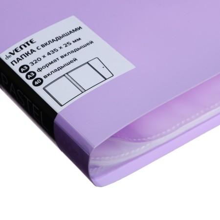 Folder 40 Boils A3 500 μm Devente Pastel texture "Sand", valve, lilac-3