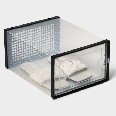 Shoe storage box with the door Large Size, 26 × 33.5 × 16.5 cm, 2 pcs-6