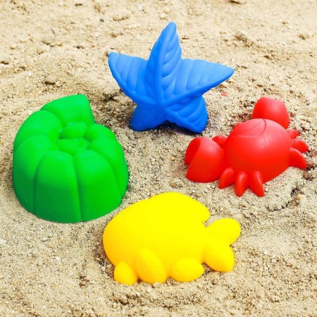 Set for sandboxes, 4 molds for sand, mix