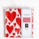 GPEC "Ethel" Red Hearts 149x110cm, 100% cotton, sarzha 190 g/m2