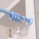 Bathroom cornice, telescopic 120-220 cm, blue color