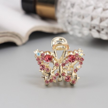 Hair crab "Selena Galant" butterfly, 3 cm, gold-2