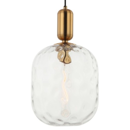 Suspended lamp Base 1xe27 40W, size 25x25x48-150 cm, bronze color-1