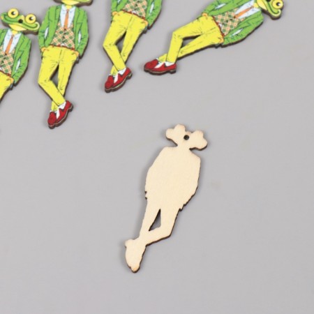 Decor for creativity tree "Stylish frog" 5x1.6x0.3 cm-1