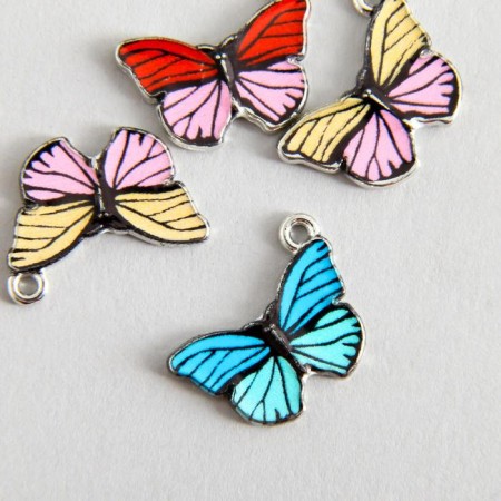 Decor for creativity Metal "Bright butterfly" enamel mix 1.4x1.9 cm