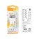 Network charger HOCO C125A, Type-C, 20 W, transparent, Type-C-Type-C, Black