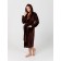 Women's robe with a hood, size 48, color chocolate