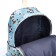 School backpack from textiles on a zipper, 3 pockets, pencil case, blue color