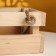 Kashpo wooden rheck, handle rope 25x10x12.5 cm natural