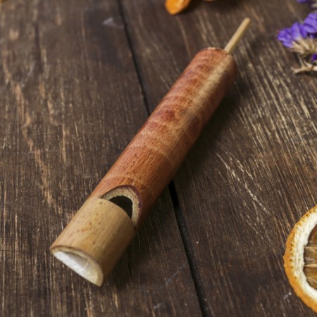 Souvenir musical instrument "whistle" Bamboo, 15x1.5x1.5 cm-3