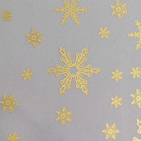 Glossy film "Snowflakes", gold, 0.7 x 8.2 m, 40 μm, 200 grams-3