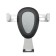 Cartage phone holder, selfless 6-9 cm, black and gray