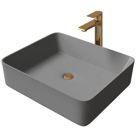 Grossman GR-3016GM sink, rectangular, 480 x 370 mm, gray/matte