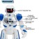Robot radio -controlled "Smart Bot", walks, light and sound, Russian chip, blue color